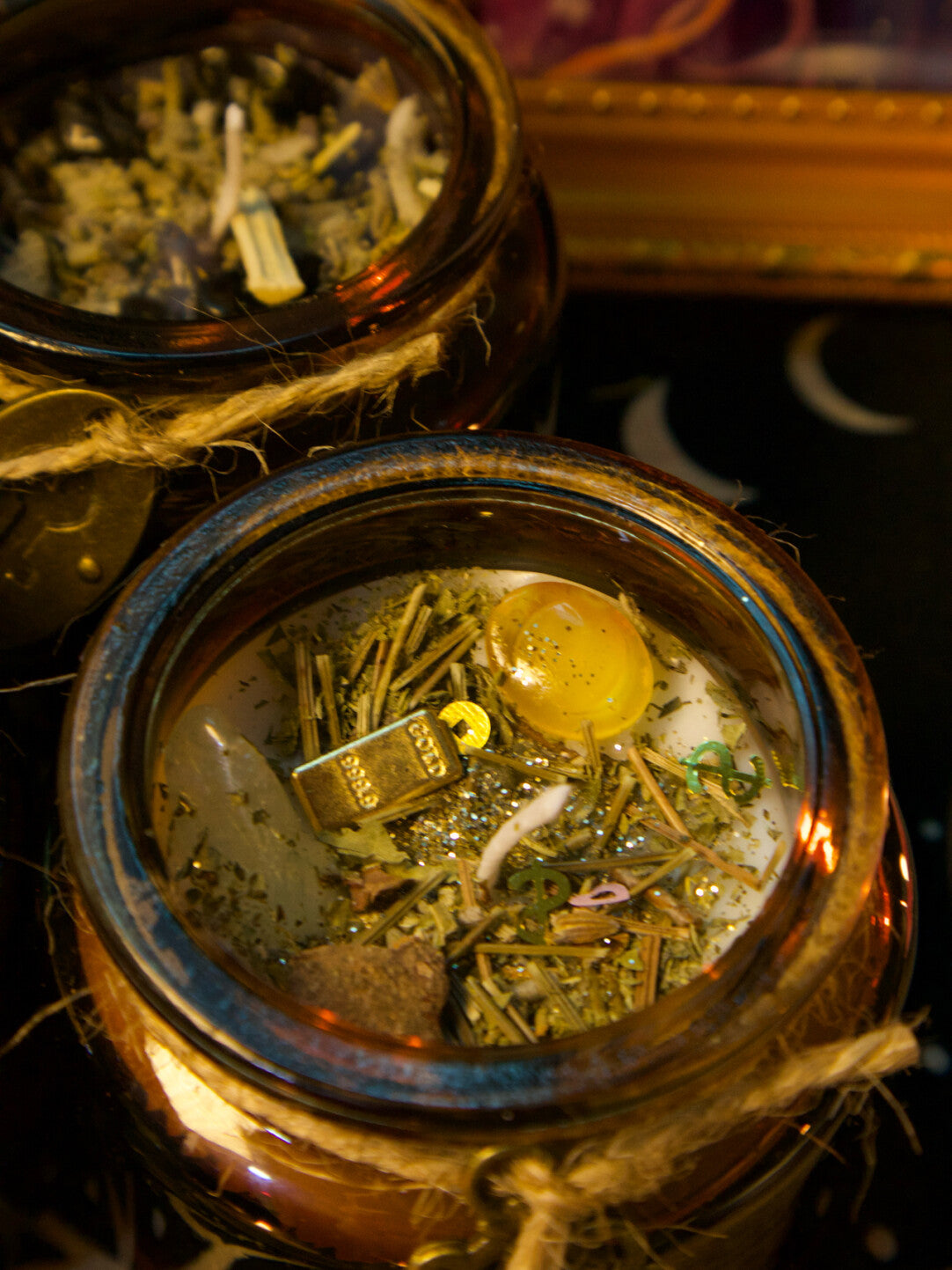 Plant handmade herbs, aromatherapy magic, crystal essential oils, candles