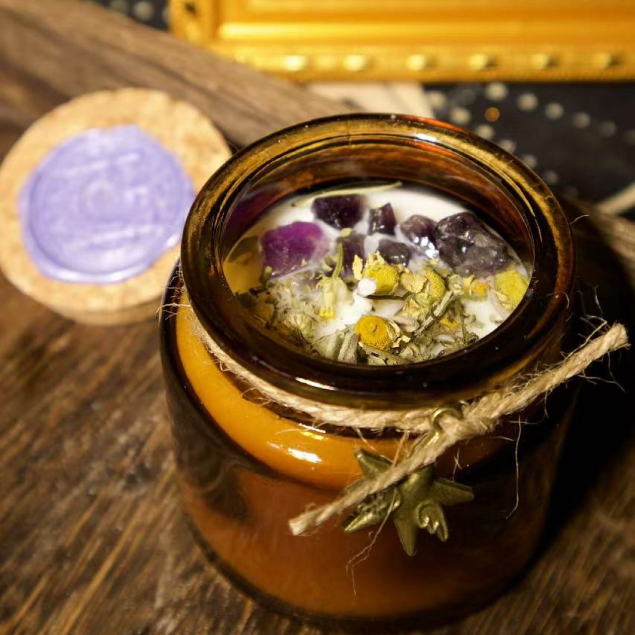 Plant handmade herbs, aromatherapy magic, crystal essential oils, candles