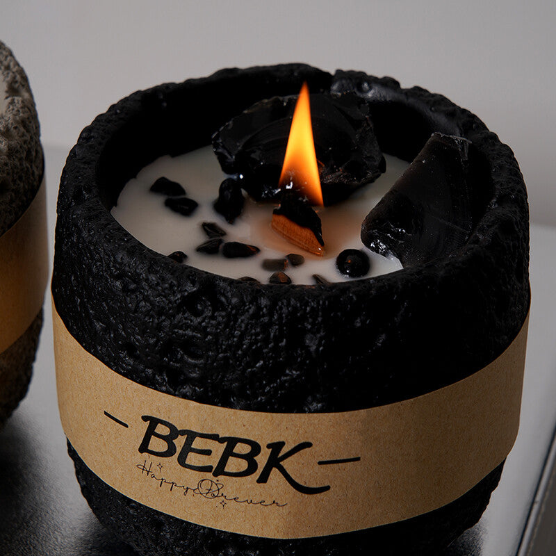 Natural essential oil healing crystal energy aromatherapy candle