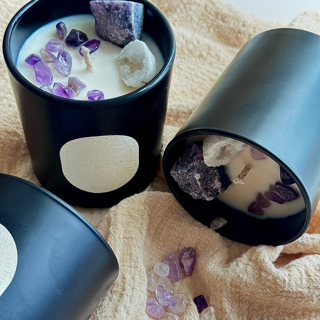 Amethyst Original Stone Aromatherapy Candle