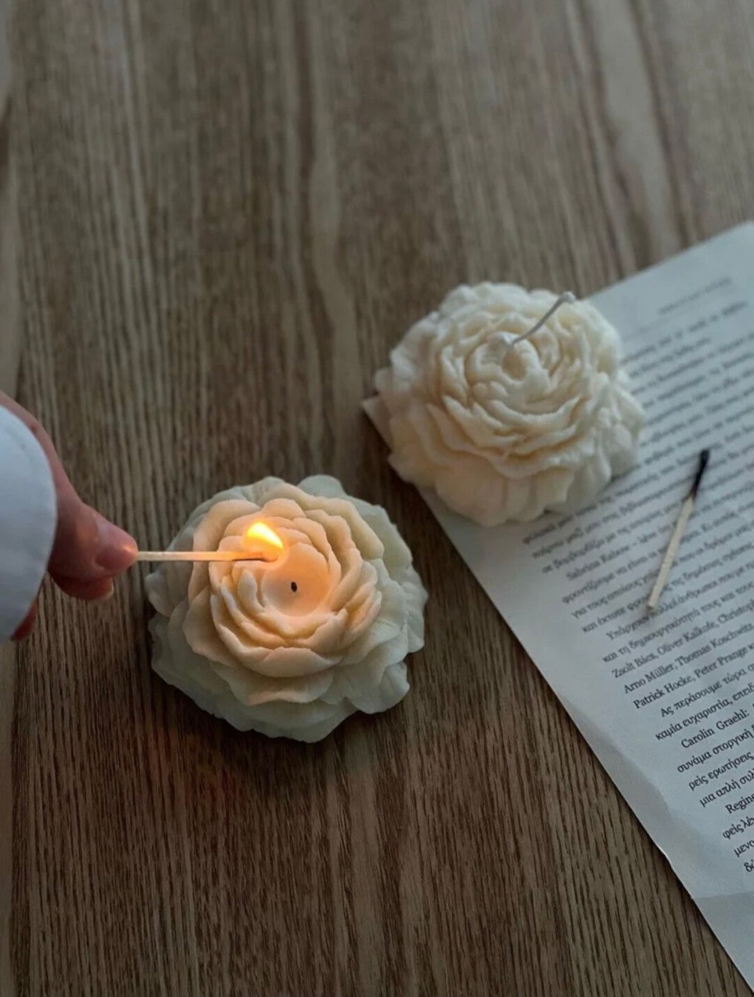 Camellia Hand made Essential Oil Healing Aromatherapy Candle