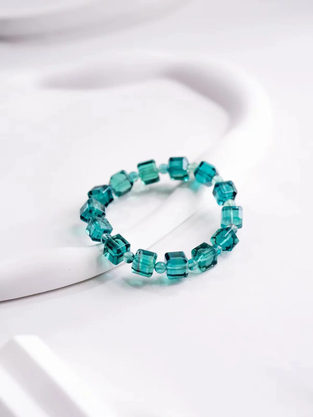 Green fluorite sugar bracelet