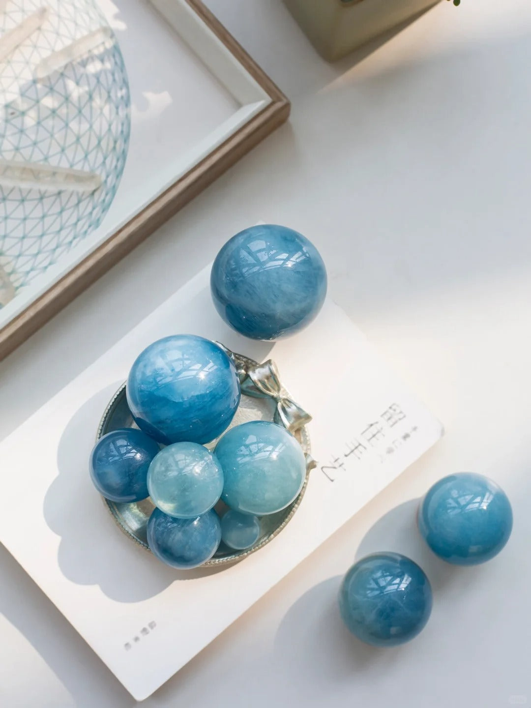 Natural Aquamarine energy ball
