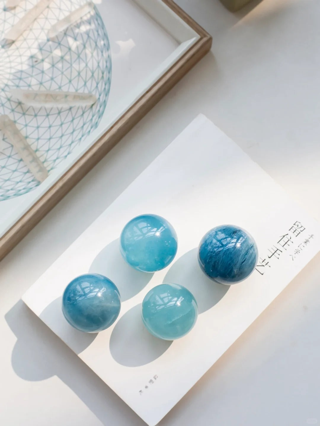 Natural Aquamarine energy ball