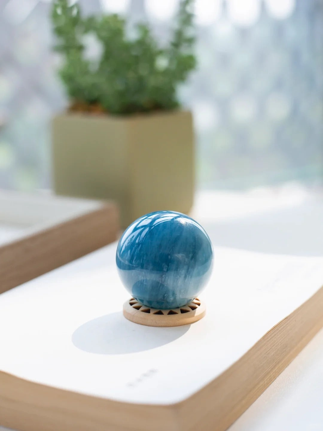 Natural Aquamarine energy ball