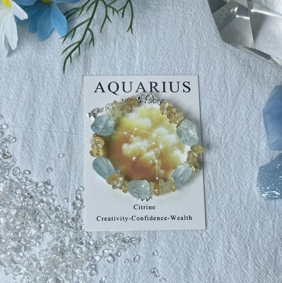 Unlock Your Cosmic Energy: 12 Zodiac Crystal Bracelets Collection