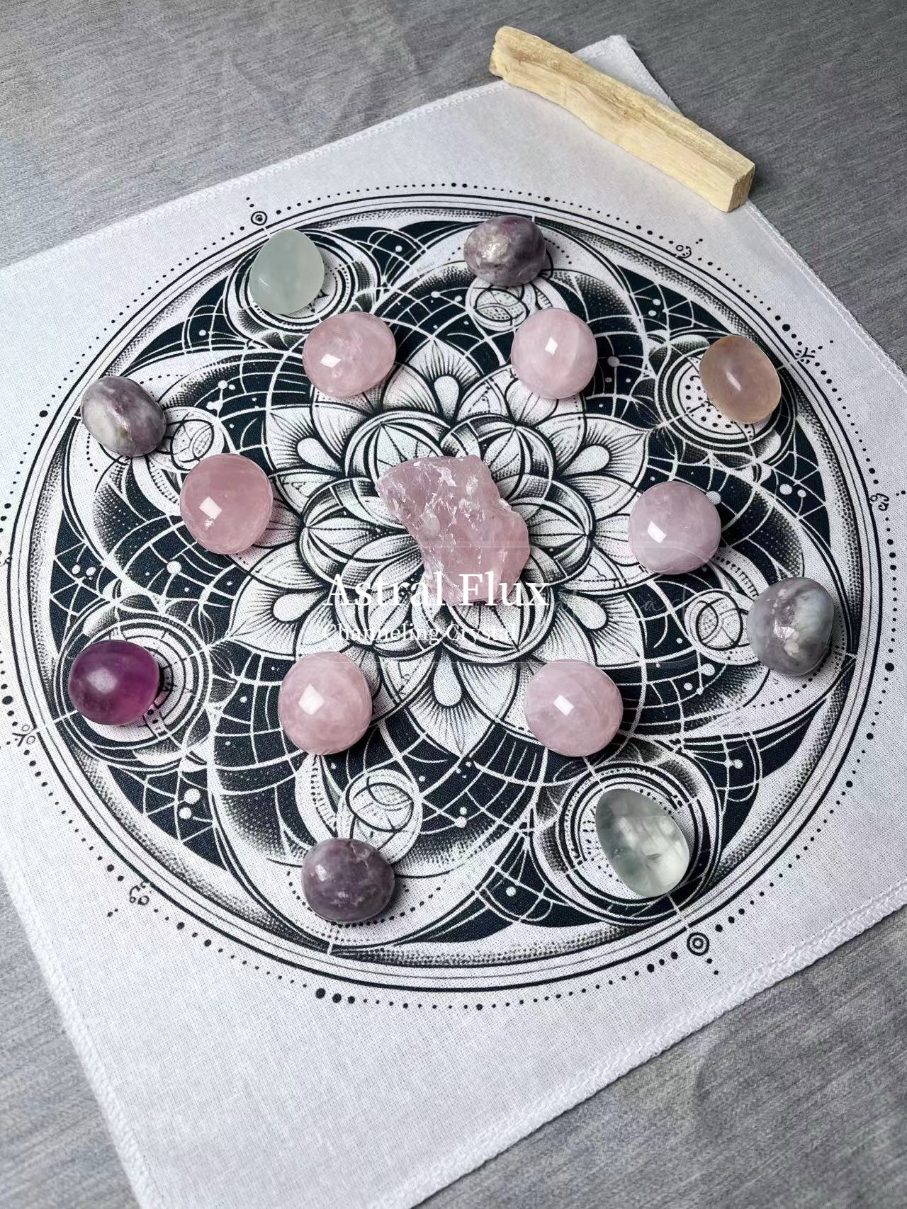 Healing Light: Crystal Magic Array - Natural Pink Tourmaline and Pink Crystal