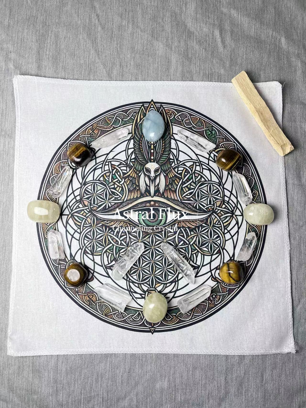 Healing Light: Crystal Magic Array - Sea Blue Treasure and Tiger Eye Stone