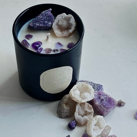 Amethyst Original Stone Aromatherapy Candle