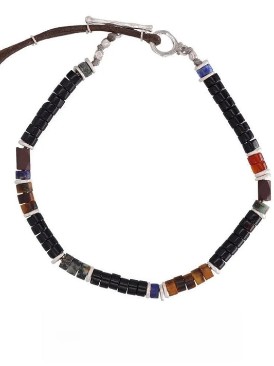 Five Elements Matte Silver Tiger's Eye Necklace - Fusion of Eastern Energy and Modern Aesthetics