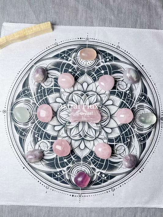 Healing Light: Crystal Magic Array - Natural Pink Tourmaline and Pink Crystal
