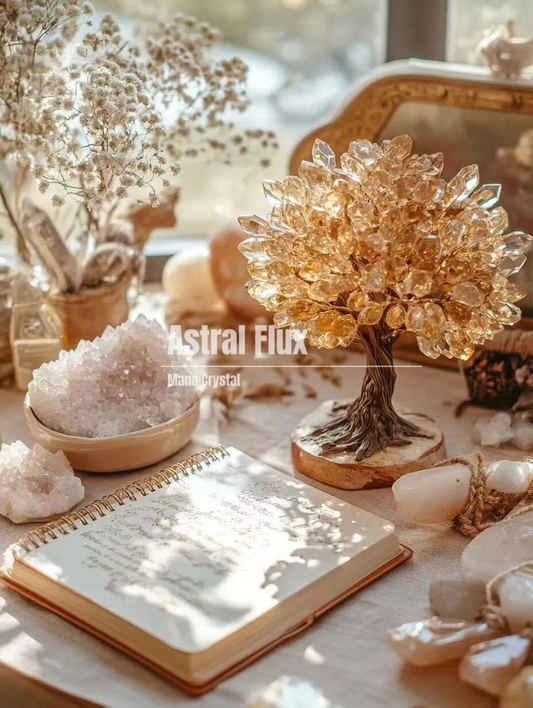 Yellow Crystal Energy Wealth Tree